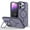 Darkpurple, variant on ELEHOLD For iPhone 12 Pro Magnetic Shockproof Case, Micro Frosted Clear Skin-Friendly Rugged Cover, MagSafe Compatible, Invisible Lens Frame Kickstand, Black