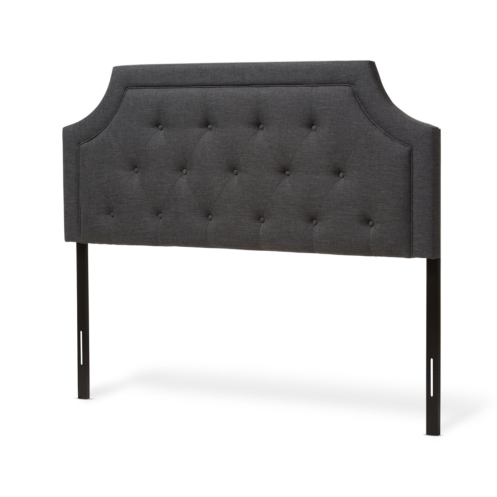 Baxton Studio Mars Modern and Contemporary Dark Grey Fabric Queen Size Headboard