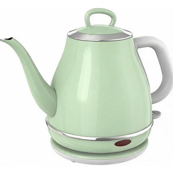 Electric Gooseneck Kettle 1 L 1500 W Stainless Steel Pour-Over Coffee and Tea Kettle with Auto Shut-Off and Boil-Dry Protection Green