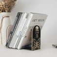 thumbnail image 4 of Naloa Cyber Skeleton With Tattoos Wood Non-Skid Bookend for Shelves,Book Ends for Heavy Books, Book Stand for CDs,1 Pair, 4 of 7