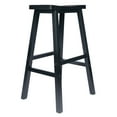 Winsome Wood Satori Saddle Seat Bar Stool, Black Finish