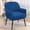 Blue, variant on Holiway Accent Chair Flannel Upholstered with Metal Legs, Modern Sofa Chair for Bedroom/Office, Yellow