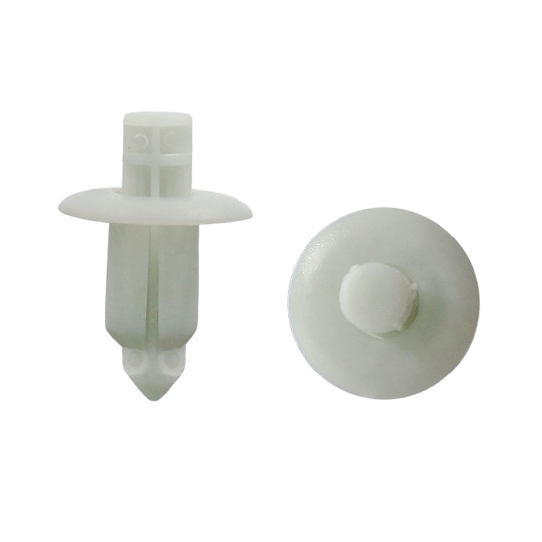50pcs Push Pin Type Plastic Rivets Retainer Fastener Bumper Clip Light Gray 7mm 