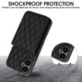 thumbnail image 6 of Wallet Case Compatible for iPhone 16, Women PU Leather Detachable Crossbody Phone Case with RFID Blocking Card Holder Adjustable Shoulder Strap Shockproof Kickstand Phone Wallet, Black, 6 of 8