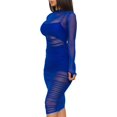 thumbnail image 4 of GHSDFBB Women Sexy Bodycon Dresses See-Through Sheer Mesh Ruched Bodycon Party Club Night Dress, 4 of 7