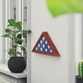 thumbnail image 6 of Emma + Oliver Rustic Mahogany Wood Military Flag Shadow Box for 9.5' x 5' American Veteran Burial Flag - Wall Mount or Freestanding, 6 of 11