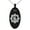 Black, variant on Stainless Steel Blood Magic Rune Engraved Small Oval Charm Pendant Necklace