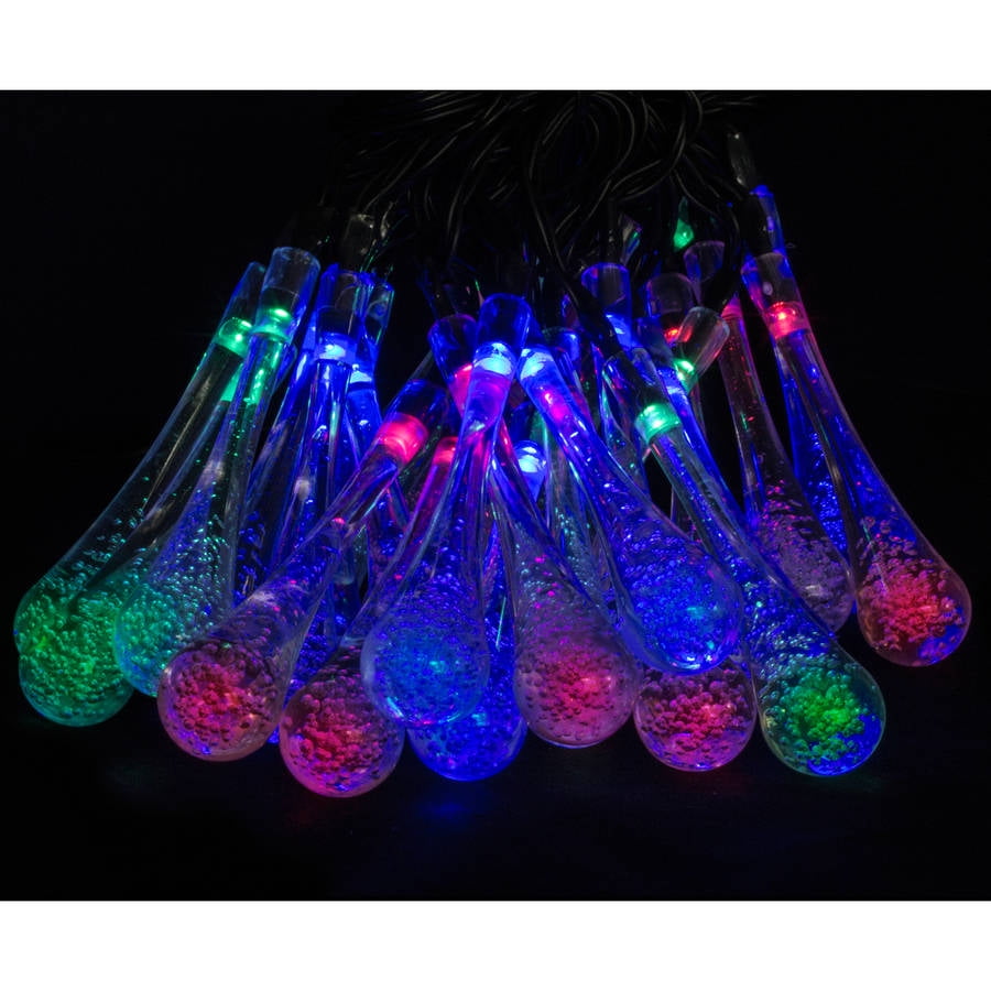 Led Concepts Solar Style String Lights 30 Crystal Water Drop Led Concepts Solar Style String Lights 30 Crystal Water Drop 2 Mode