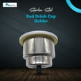 thumbnail image 2 of MARINE CITY Red LED Light Cup Drink Holder with Center Drain  304 Stainless Steel, Durable, Corrosion-Resistant Marines, Boats, Ships, Kayaks, Yachts Pack of 1, 2 of 7