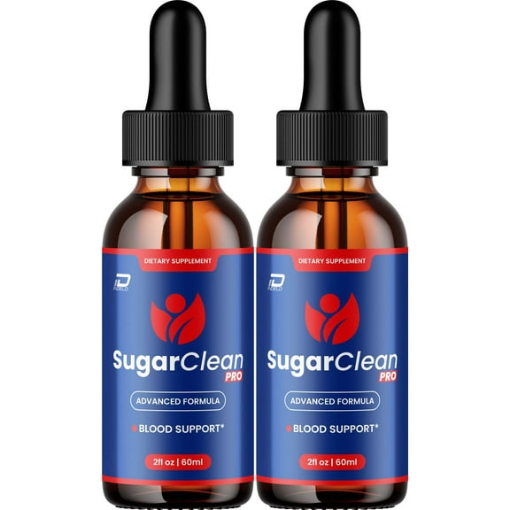 Sugar Clean Pro Liquid Drops – SugarClean Pro Extra Strength Natural Blend Healthy Organic Support, 2 Pack, 2 Month Supply