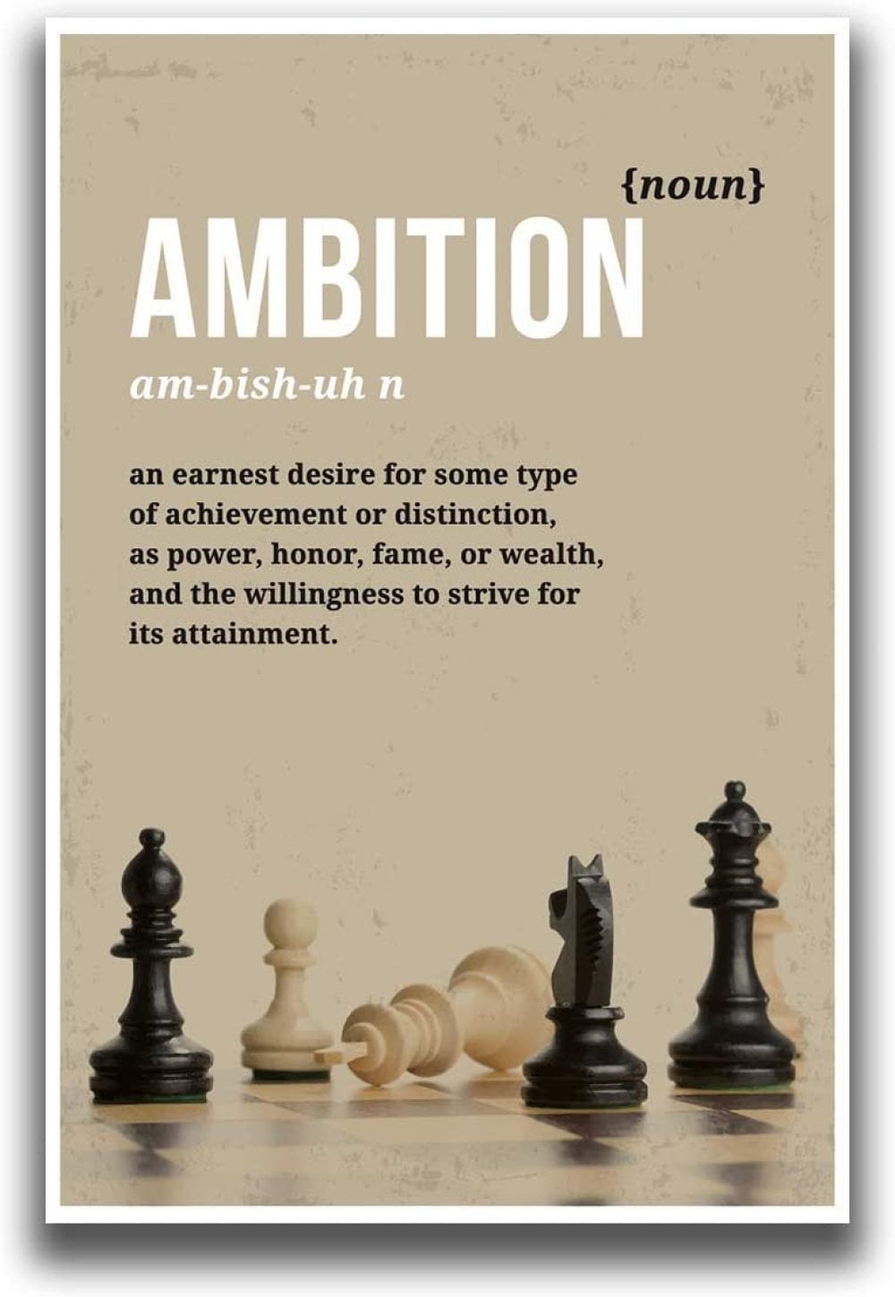 RovKeav475 Definition of Ambition Dictionary Style Poster Chess 18