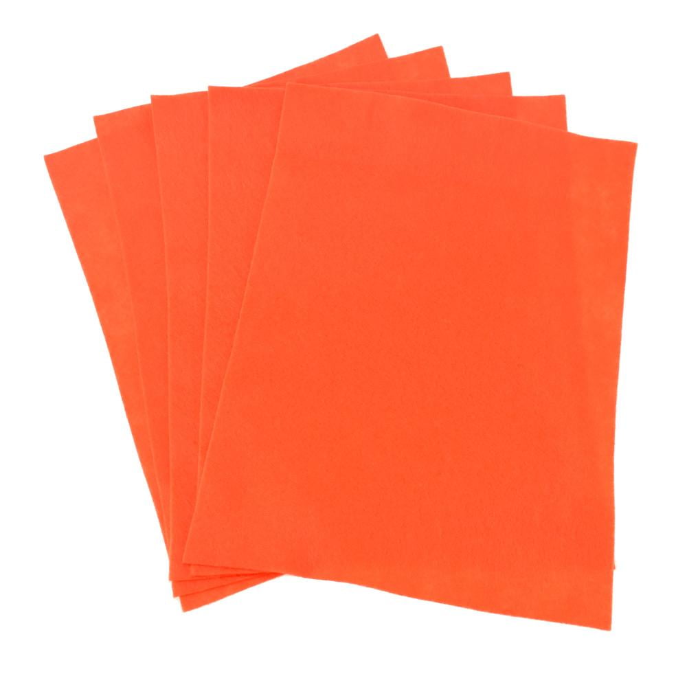 Premium Craft Felt Sheets, 81/2Inch x 11Inch, 5Count, Orange