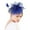 Blue, variant on zicth Heardband Fascinators for Women Tea Party Headband Hat Mesh Feathers Hair Clip for Wedding Cocktail and Church