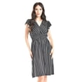 thumbnail image 1 of Vestido de rayas Roman Fashion /Juvenil, 8867-STRP (Negro rayas) negro CH, 1 of 5