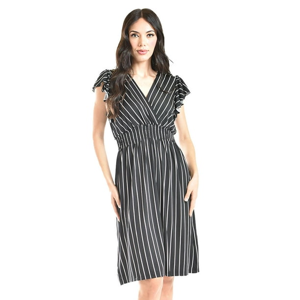 Vestido de rayas Roman Fashion /Juvenil, 8867-STRP (Negro rayas) negro EG