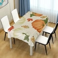 thumbnail image 7 of SKYSONIC Thanksgiving Pumpkin Tablecloth Waterproof Washable Polyester Square Table Cover Durable Tablecloth for Kitchen Dining Table Party Decor (54 X 54 Inch), 7 of 7