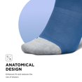 thumbnail image 4 of Feetures Elite Light Cushion Mini Crew Sock - Sport Sock with Targeted Compression - Blue Track , Small (1 Pair), 4 of 7