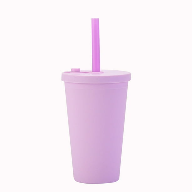 Clear Double Wall Plastic Tumbler Cups,Reusable Summer Cold Drink Iced