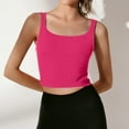 thumbnail image 2 of Women's Sleeveless Vest Square Collar Double Layer Fitness Casual Solid Color Short Top Vest, 2 of 2