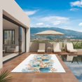thumbnail image 2 of Beach Coastal Outdoor Rug 3x5 Ft, Non Slip Washable Area Rug, Nautical Shell Starfish Coral Summer Patio Rugs Carpet Runner, Large Floor Mat for Indoor/Outdoor Deck Porch Camping, 2 of 8