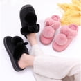 thumbnail image 4 of Eoperou 1 Pair Candy Color Anti-skid Cotton Slippers Thick Bottom Women Slip-on Hare Ear Flat House Slippers for Daily Life, 4 of 8