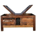 thumbnail image 2 of Solid Wood Storage Chest | Handmade 40"x40" Box Coffee Table | Vintage Wooden Trunk For Bedroom | Farmhouse Style Center Table, 2 of 8