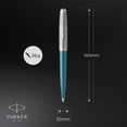 thumbnail image 3 of Parker 51 Ballpoint Pen, Teal Barrel with Chrome Trim, Medium Point, with Black Ink, Gift Box, 3 of 6