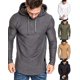 thumbnail image 2 of Sudadera deportiva con capucha atlética de moda para hombre Sudadera de lana de color sólido Adepaton CJWUS-6765, 2 of 6