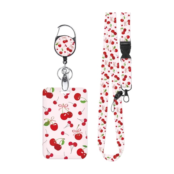 Neck Lanyard with Badge Card Holder Retractable Identity Cards Badge Holders and Removable Lanyard Set for Office School