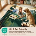 thumbnail image 4 of Design&I 8'x10' Washable Area Rug Extra Large Skid-Resistant Low Profile Cabin Cub Wildlife Woodland Forest Border Bathroom Sunset Medieval for Living Room, Family, 4 of 7