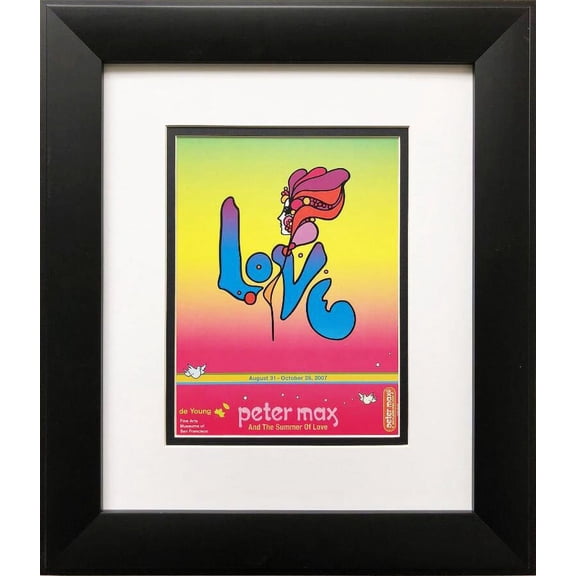Peter Max "De Young Museum: Summer of Love" New FRAMED Art Generic