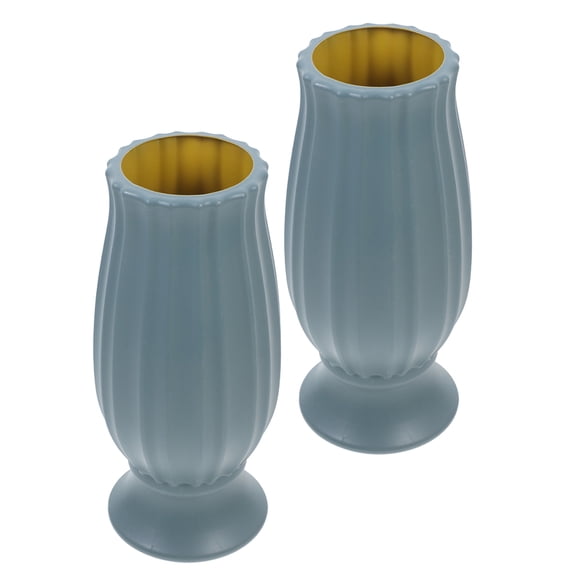 FUEENIRVA 2Ud Florero De Cementerio Resistente Para Tumbas En Color Verde Claro Con Uso