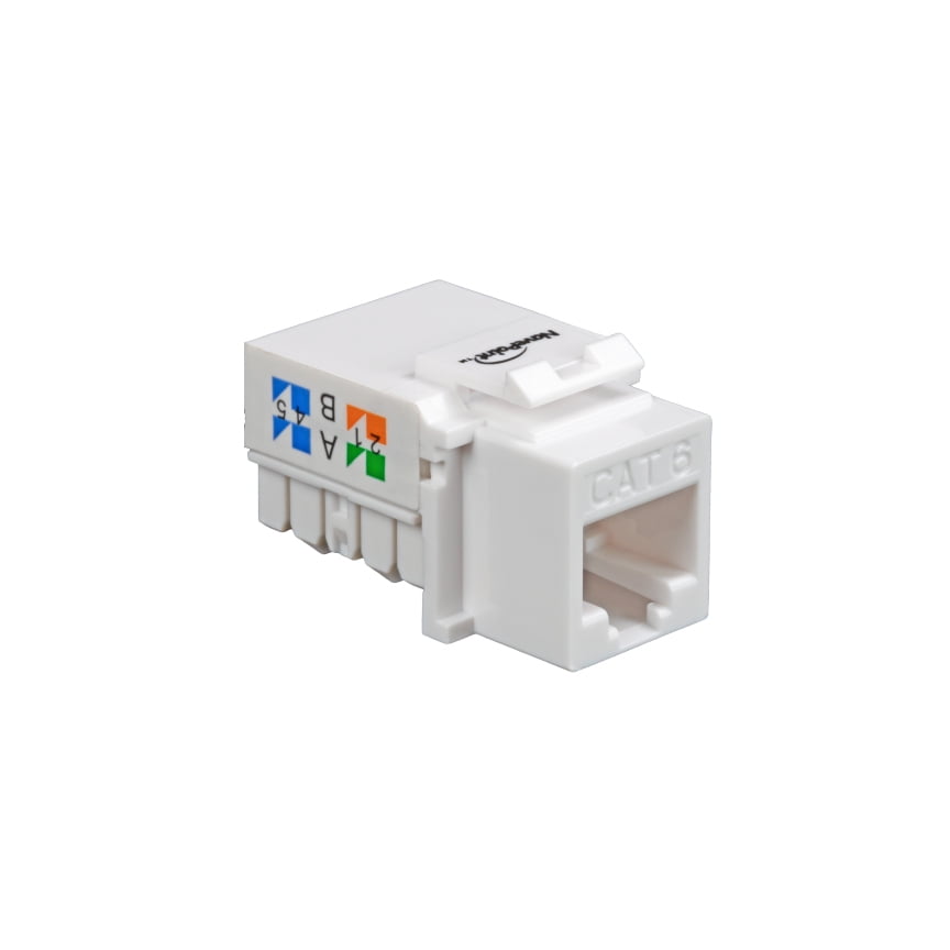 NavePoint RCA Female to Female Keystone Adapter Flush Blue 5-Pack