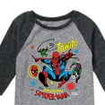 thumbnail image 3 of Marvel Spider-Man - Stickers Style - Toddler And Youth Raglan, 3 of 5
