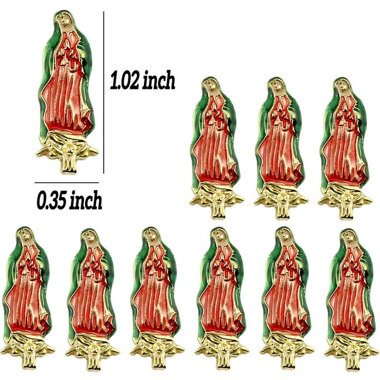 10 Pcs Virgin Mary Nail Charms San Judas Nail Charm for Acrylic