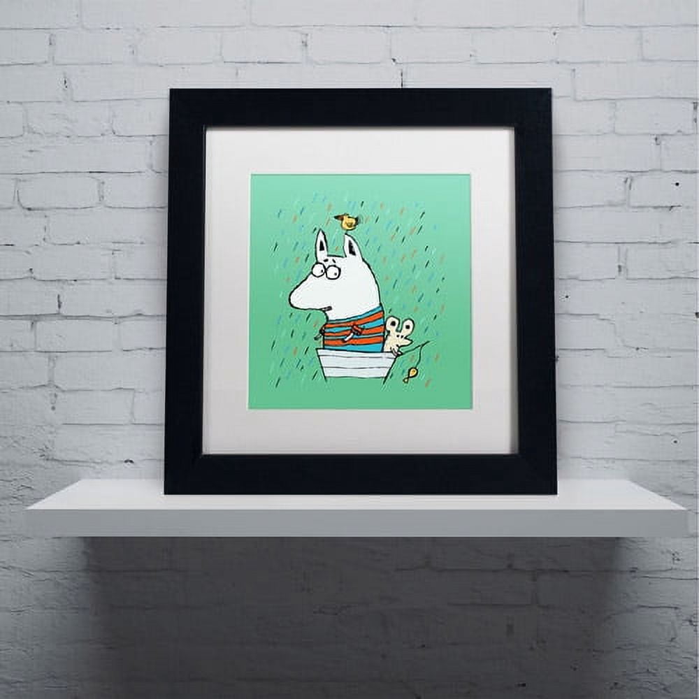 Trademark Fine Art "Lost at Sea" Canvas Art by Carla Martell, White Matte, Black Frame