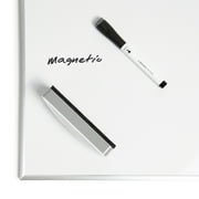U Brands Side Magnetic Dry Erase Board Block Eraser, Thick Felt Bottom Surface, 2 x 5 x 1 Inches, White