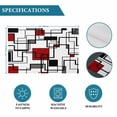thumbnail image 6 of Abstract Geometric Squares Placemats Set of 4,Wipeable Washable Table Mats for Dining Tables, Black Red Modern Line Art Place Mats for Kitchen Event Party Tabletop Decor, 6 of 9
