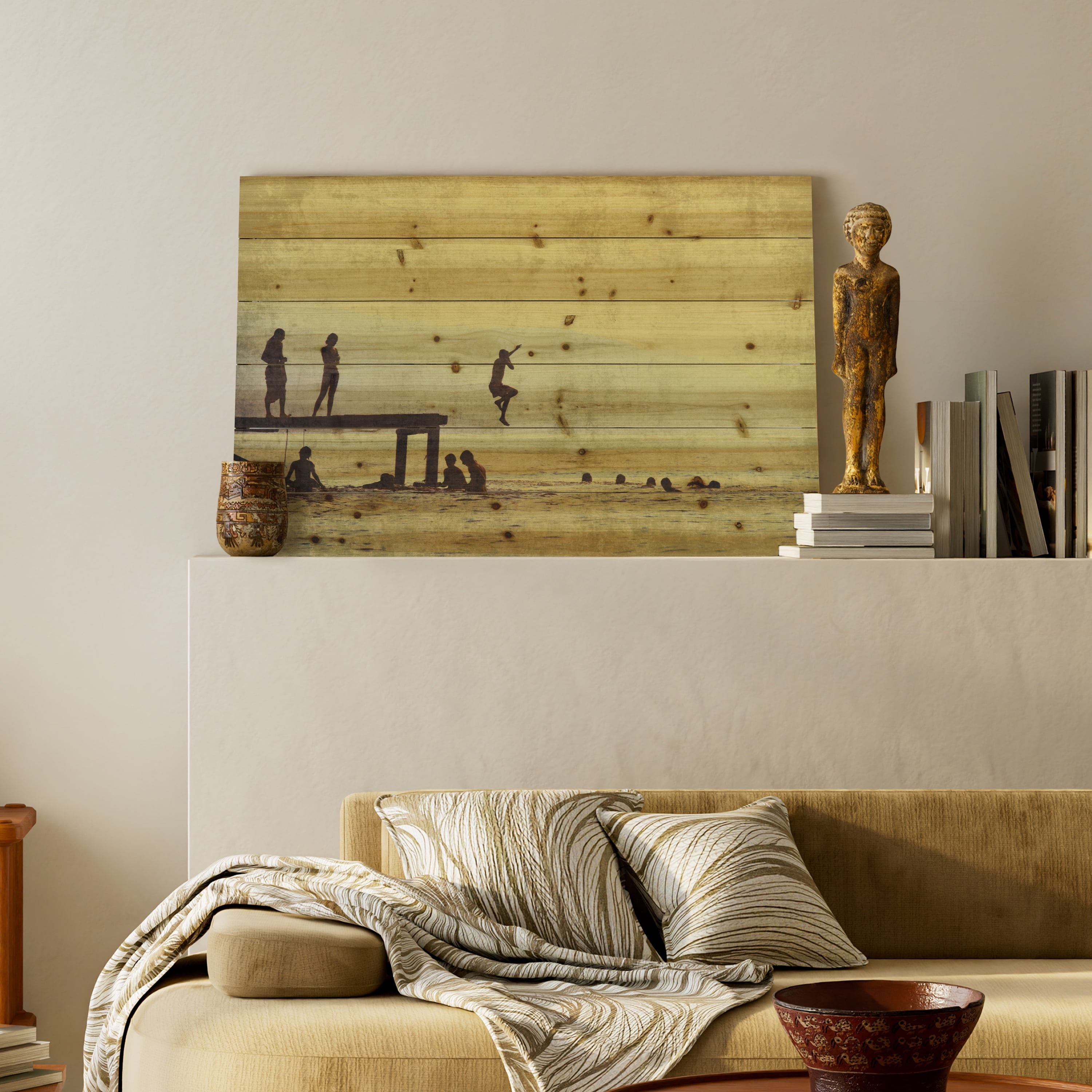 Empire Art Direct Summer Lake Print on Solid Wood Wall Art, 36" x 24", Ready to Hang