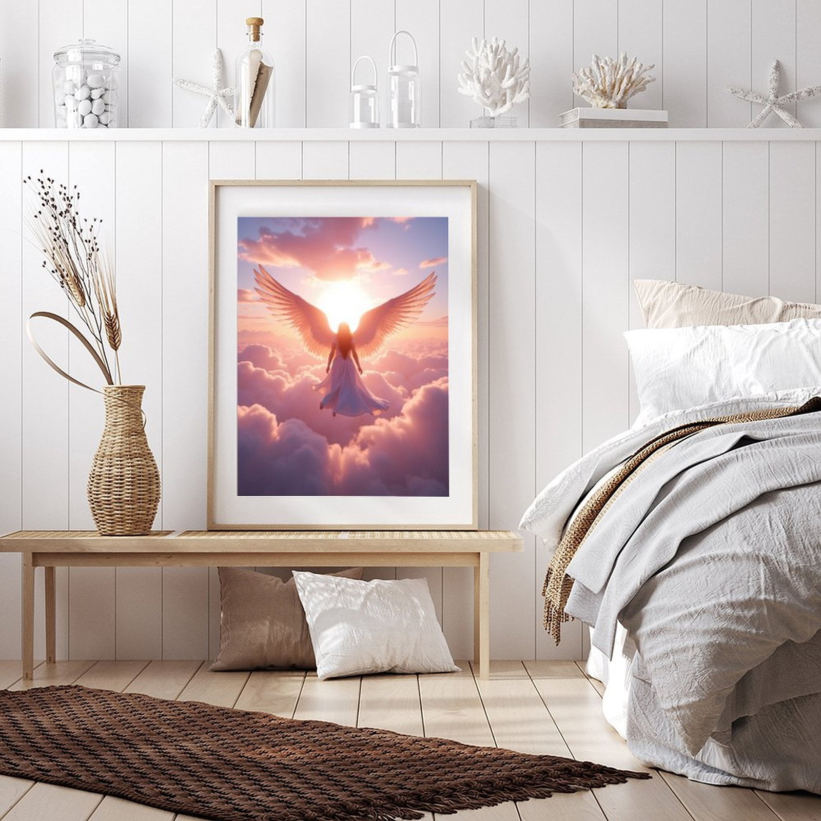 Diamond Art Kits for Adults - 5d Angel In Clouds With Sunlight Diamond Painting for Adults, Diamond Art for Adults Beginners, Diamond Painting Kits for Adults for Home Wall Decor