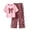 Pink, variant on Little Baby Girl 2Pcs Summer Clothes Set Fashion Leopard Print Bow Short Sleeve Top And Long Pants Beach Vacation Matching Sets Size 5-6T