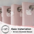 thumbnail image 5 of SANMADROLA Pink Curtains for Living Room 84 Inches Long Pom Pom White Sheer Curtains for Girls Room Nursery Curtains Double Layer for Toddler Bedroom Grommet Room Darkening Window Panels 52 x 84 Inch, 5 of 10