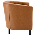 thumbnail image 3 of Pemberly Row Modern Upholstered Faux Leather Loveseat in Tan, 3 of 5