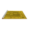 thumbnail image 2 of Ahgly Company Machine Washable Indoor Round Oriental Yellow Traditional Area Rugs, 5' Round, 2 of 4