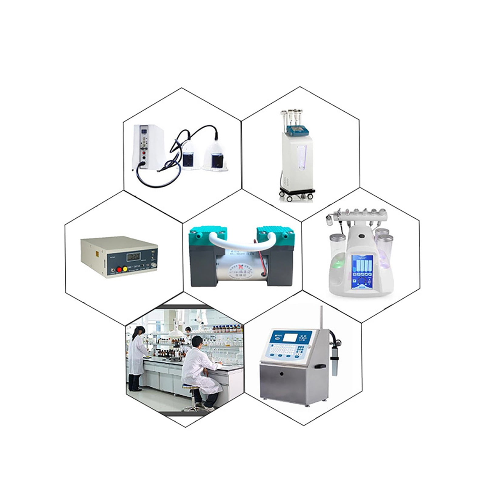 Micro Vacuum Pump Electric Pump Silent Small Air Pump Double Heads Diaphragm Pump 20L/MIN SY-020