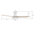 thumbnail image 6 of Smaair 52" Solid Wood Flush Mount Indoor Wifi LED Ceiling Fan with Remote for Smart Home, 6 of 13