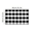thumbnail image 2 of Coollooc Cotton Buffalo Plaid Rug, Black and White Check Outdoor Rug Front Door Decorative Mat, Hand-Woven Reversible Foldable Rug for Layered Door Mats Washable Carpet for Front Porch(Black), 2 of 9