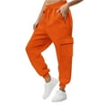 thumbnail image 6 of JJHGVB Baggy Sweatpants Drawstring Pants Women Cotton Sweatpants Work Slacks for Women Sweat Pants for Women Ladies Sweat Pants Athleta Pants Women Orange 3XL, 6 of 9