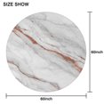 thumbnail image 6 of White Rose Gold Marble Round Tablecloth 60"x60",Wrinkle Wipeable Table Cloth for Kitchen Dining Room Picnic Patio Party, 6 of 6