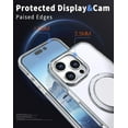 thumbnail image 3 of KOMI Étui Anneau Magnétique pour iPhone 16 Pro, Compatible avec MagSafe avec Support Anneau à 360°, Étui de Protection Antichoc pour iPhone 16 Pro Transparent, 3 of 5